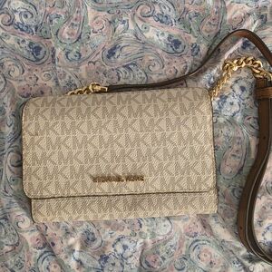 Michael Kors Beige Crossbody Bag